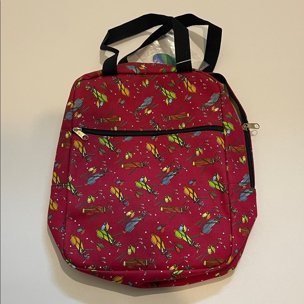 Marlo Sport Crimson Tote Backpack Golf Bag and Clubs Design